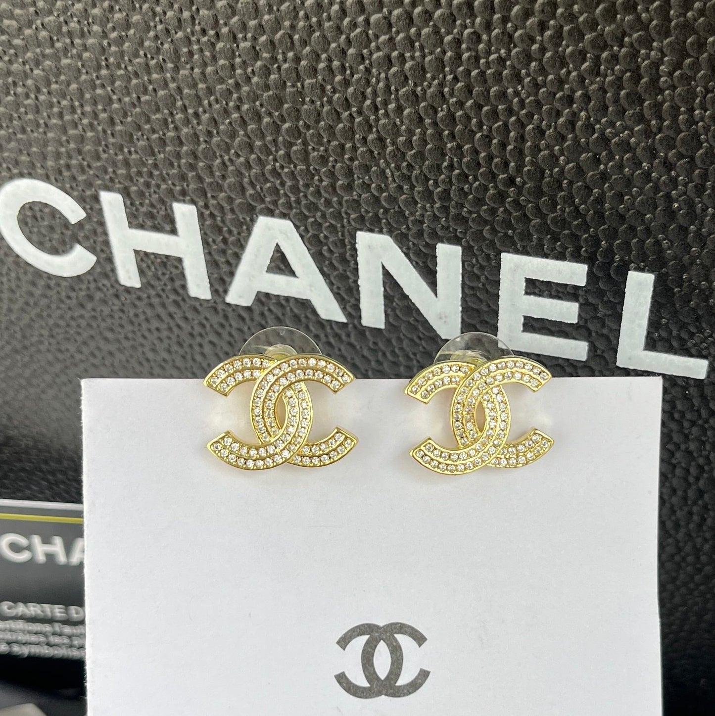 2025 Luxury Double Drainage Diamond Double C Earrings