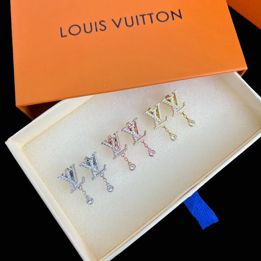 2025 LOGO Crystal Diamond Earrings