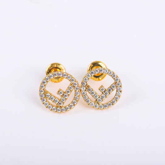 2025 Letter Diamond Earrings