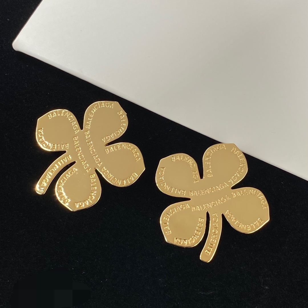 2025 Four-leaf Clover Letter Earrings