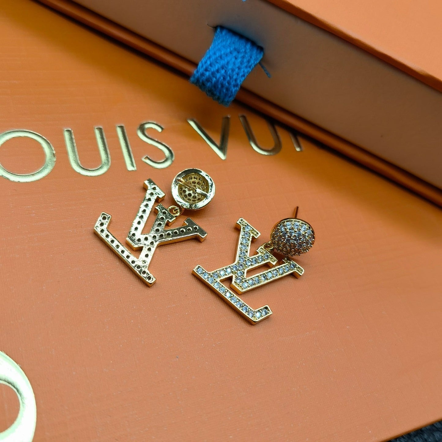 2025 Full Zircon Alphabet Drop Earrings