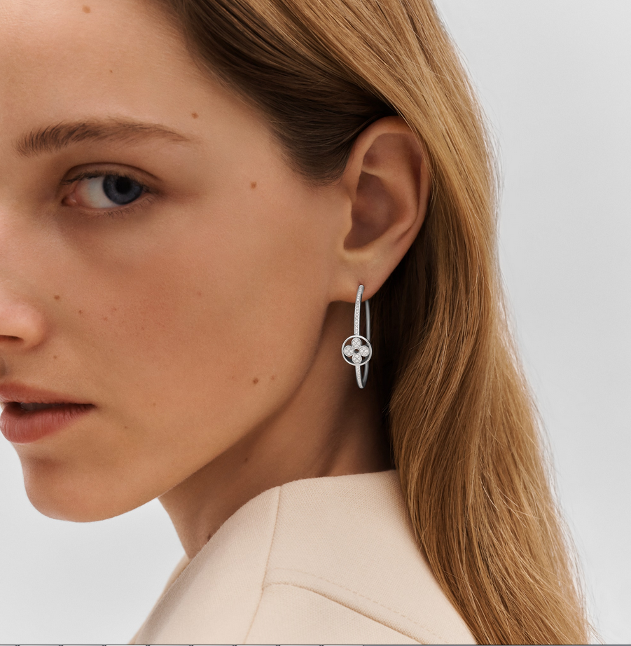 2025 Monogram Flower Diamond Earrings