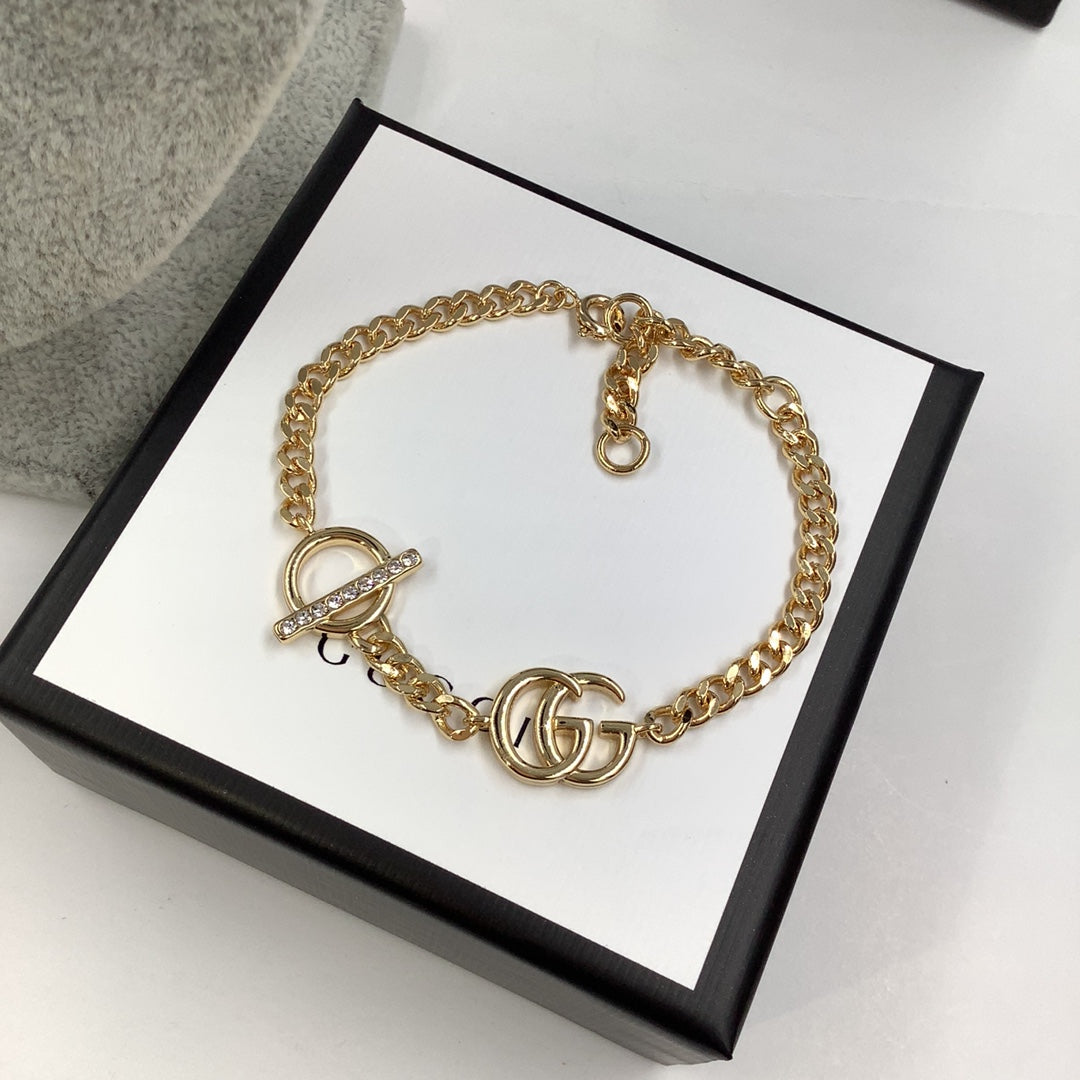 2025 Letter Chain Bracelet Necklace Set