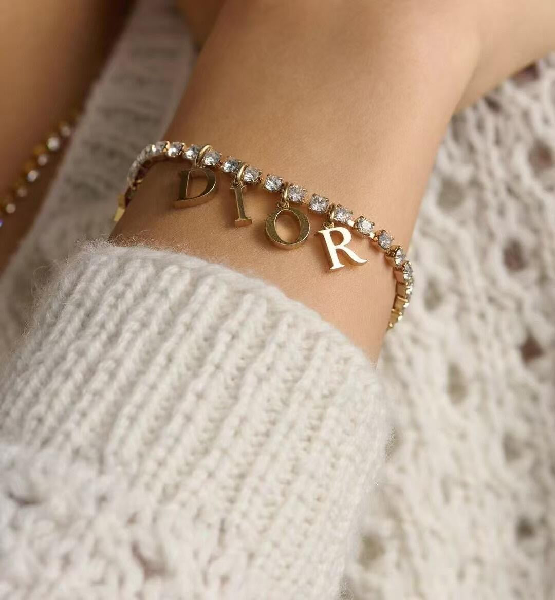 2025 Letters Star Charms Crystals Bracelet & Necklace