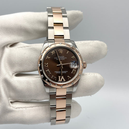2025 Watch Datejust 178341 'Ladies' Rose Gold Stainless Steel Chocolate Dial