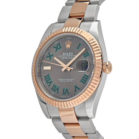 2025 Watch Datejust 126331 'Wimbledon' Rose Gold Stainless Steel