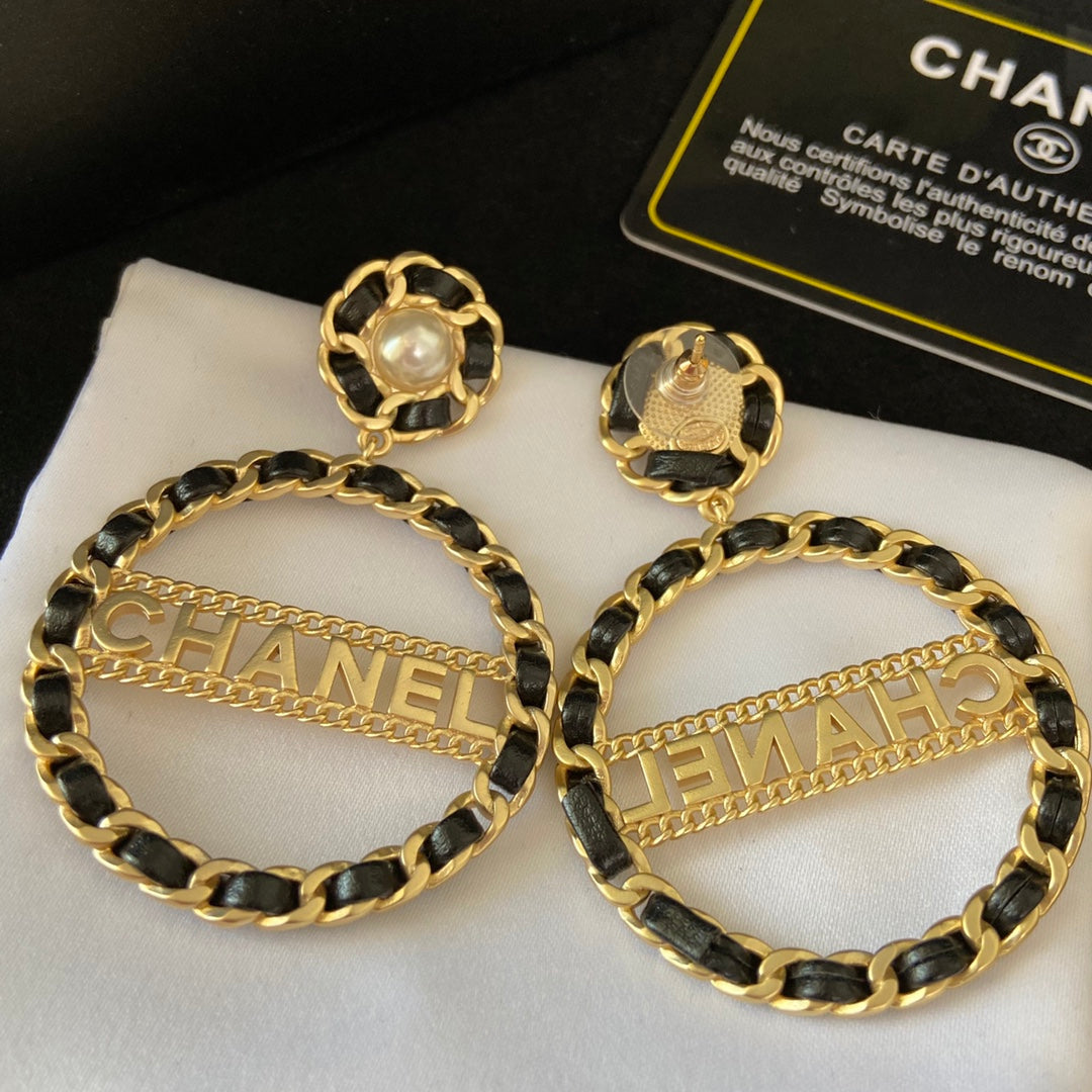 2025 Fashion Leather Cord Large Hoop Earrings