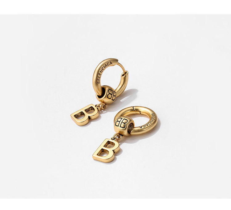 2025 Hollow letter tide earrings
