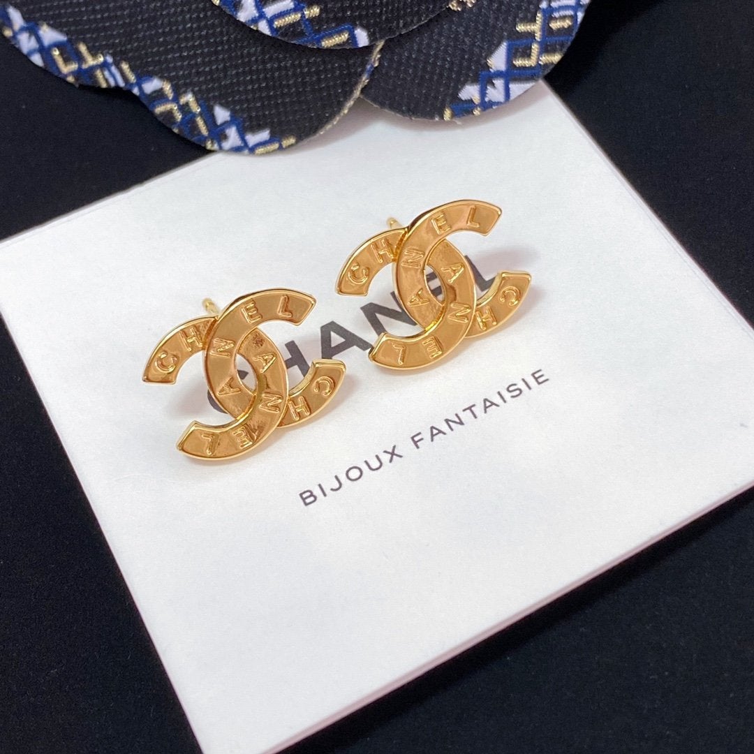 2025 Fashion Letter Double C Earrings