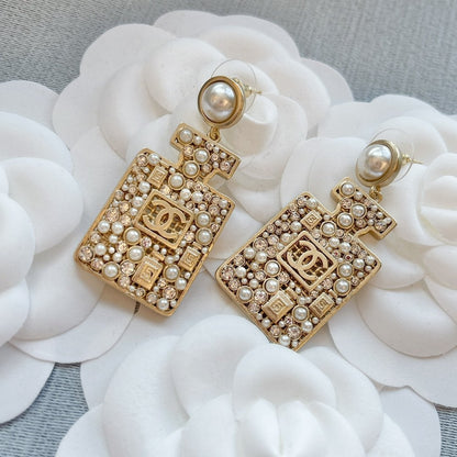 2025 Luxury Pearl Wine Bottle Drop Earrings