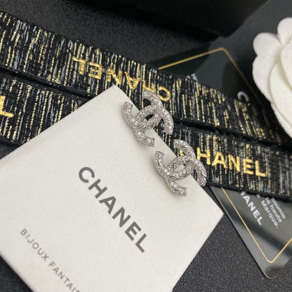 2025 Luxury Zircon Double C Stud Earrings