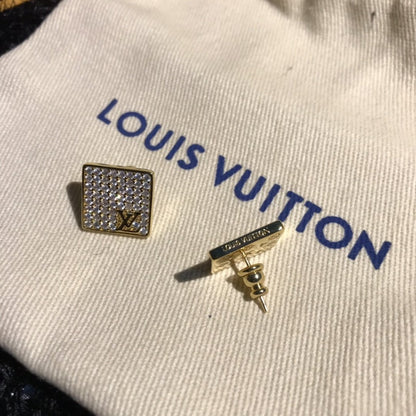 2025 Fashion square rhinestone earrings