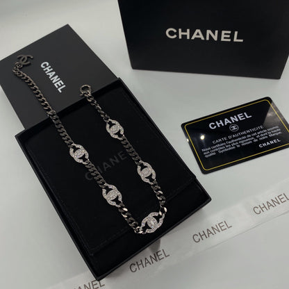 2025 Fashion Rhinestone Double C Necklace