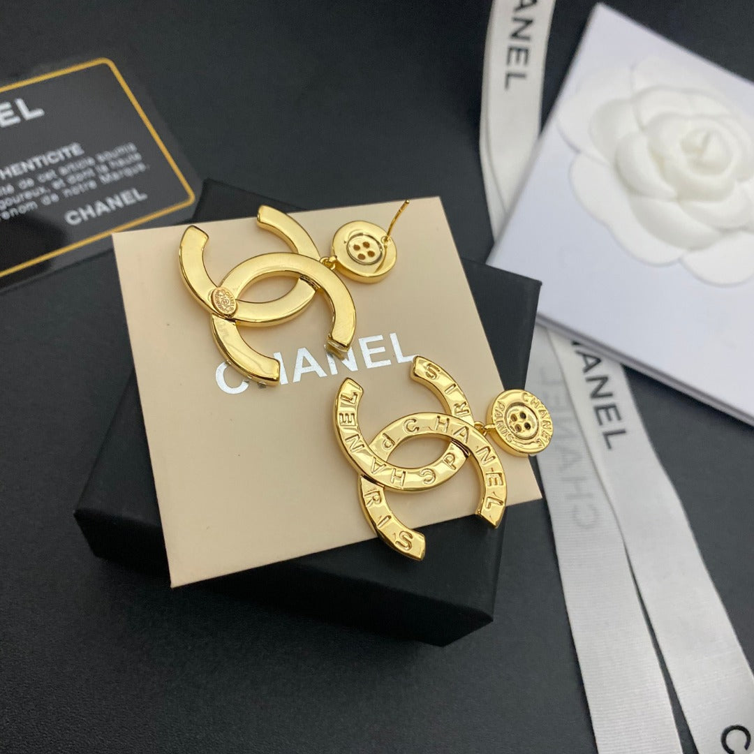 2025 Fashion Button Double C Earrings
