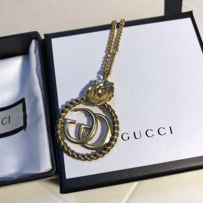 2025 Fashion Hemp Rope Lion Double G Necklace