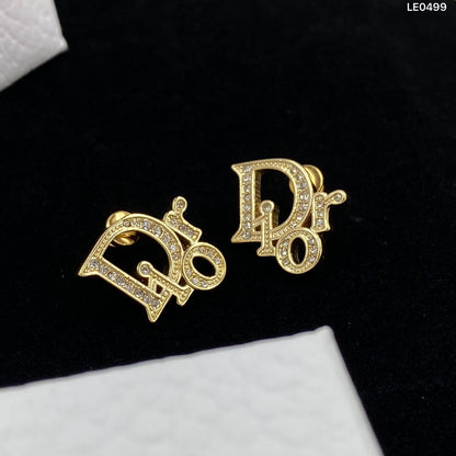 2025 Luxury Letter Rhinestone Stud Earrings