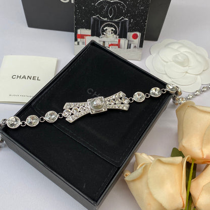 2025 Fashion CC Bow Rhinestone Necklace