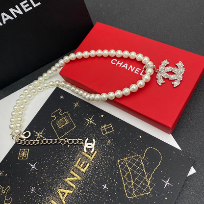 2025 Fashion CC pearl pendant necklace