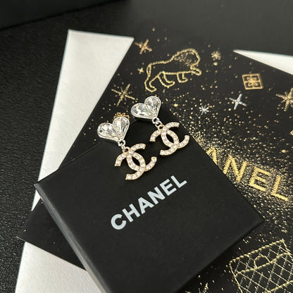 2025 Fashion heart pendant earrings