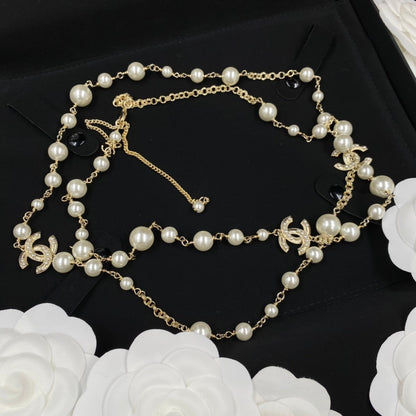 2025 Fashion Pearl Rhinestone Charm Necklace