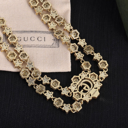 2025 Fashion CC Rhinestone Charm Necklace
