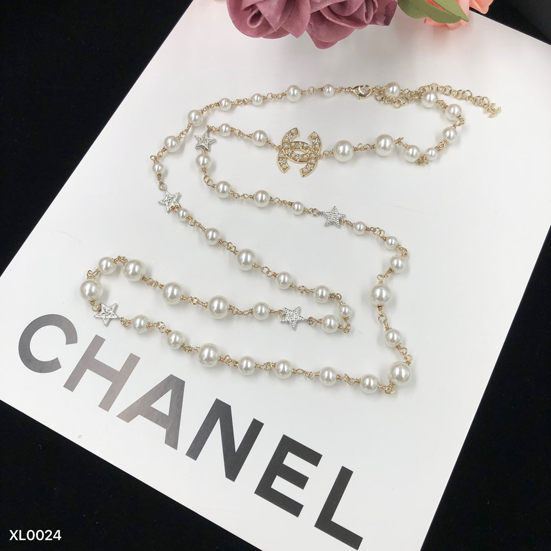 2025 Fashion CC Star Pearl Necklace