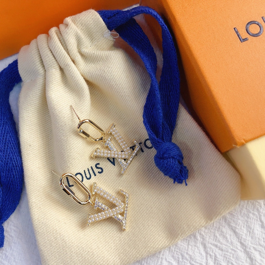 2025 Pearl and Diamond Drop Earrings