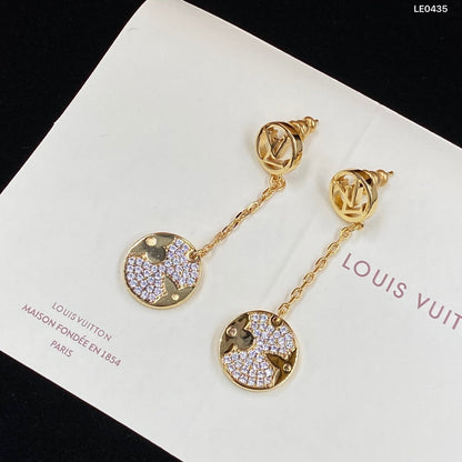 2025 Round Pendant Chain Earrings