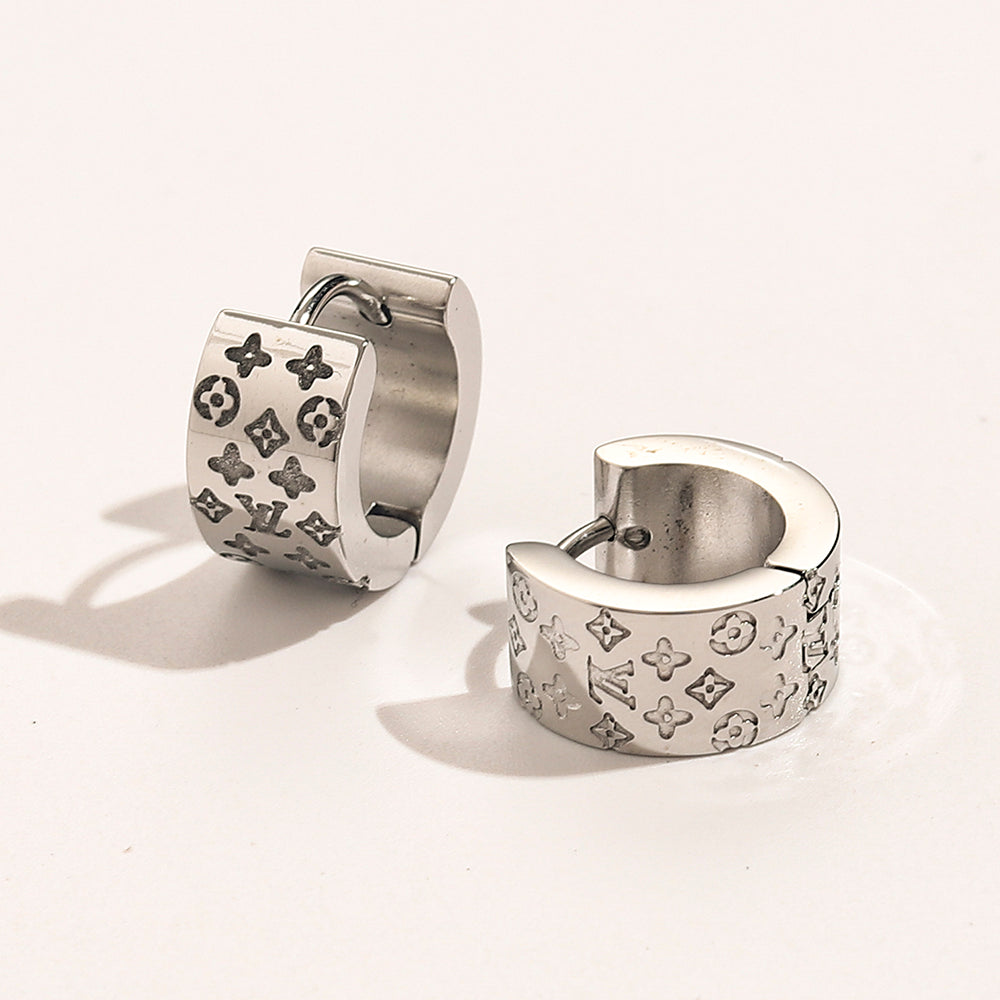 2025 Monogram Stamped Stud Earrings