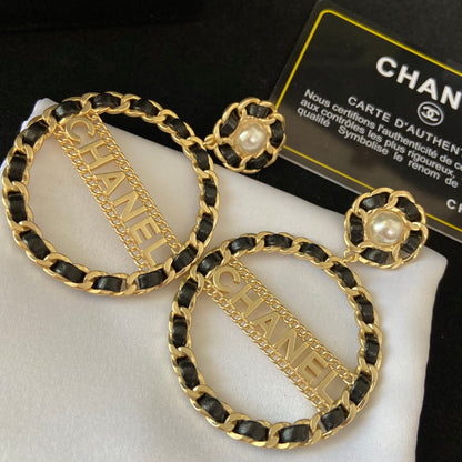 2025 Fashion Leather Cord Large Hoop Earrings