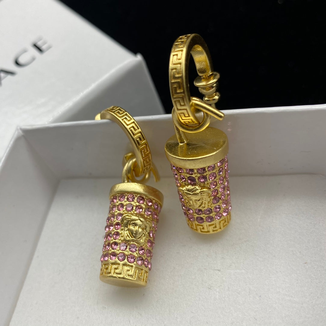 2025 Medusa Cylinder Drop Earrings