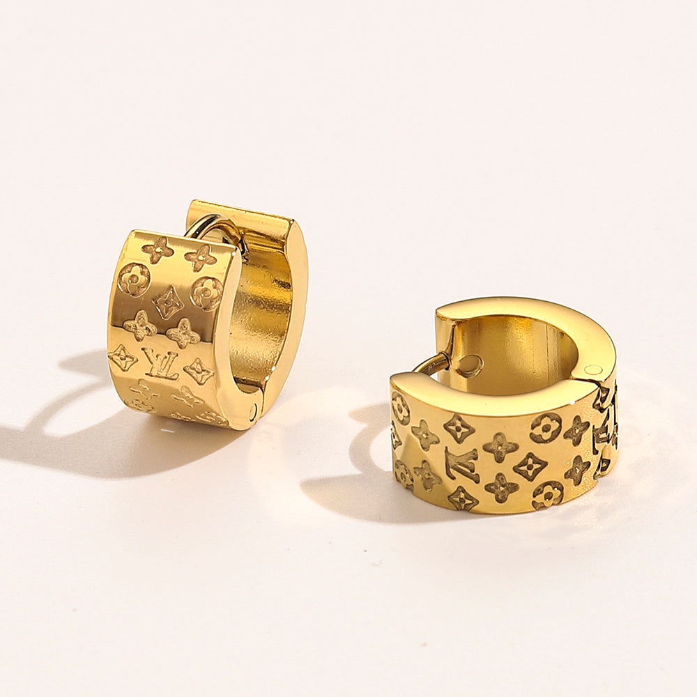 2025 Monogram Stamped Stud Earrings
