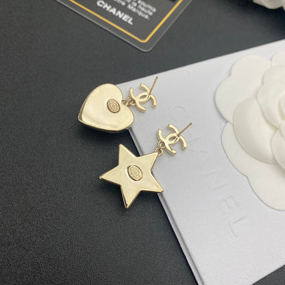 2025 Heart Shaped Star Drop Earrings