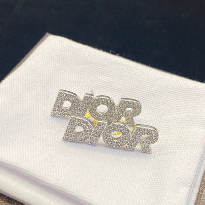 2025 Letter Full Diamond Earrings