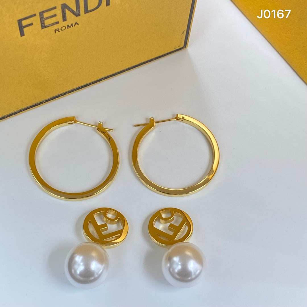 2025 Letter Pearl Large Hoop Earrings
