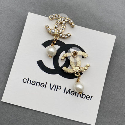 2025 Pearl Drop Diamond Earrings