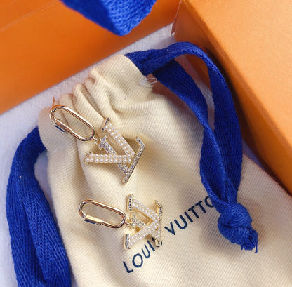 2025 Pearl and Diamond Drop Earrings