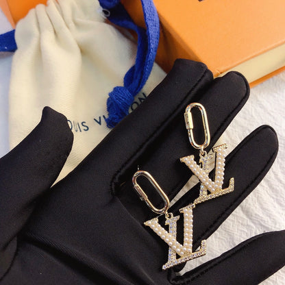 2025 Pearl and Diamond Drop Earrings