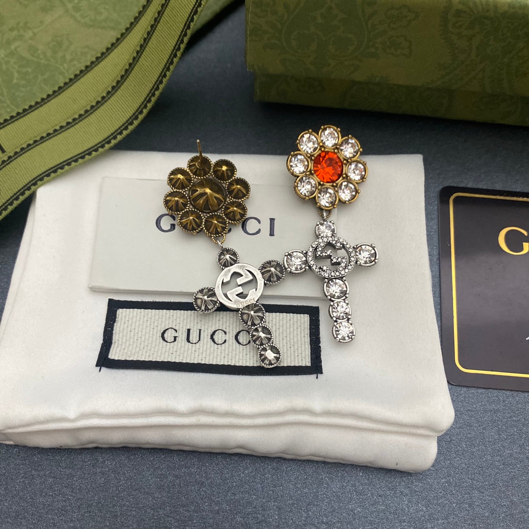 2025 Luxury Blue Turquoise Asymmetric Earrings