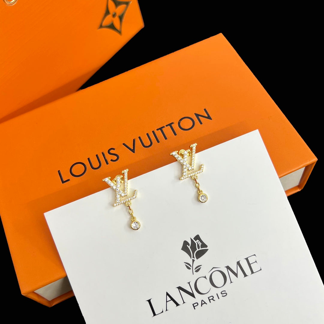 2025 LOGO Crystal Diamond Earrings