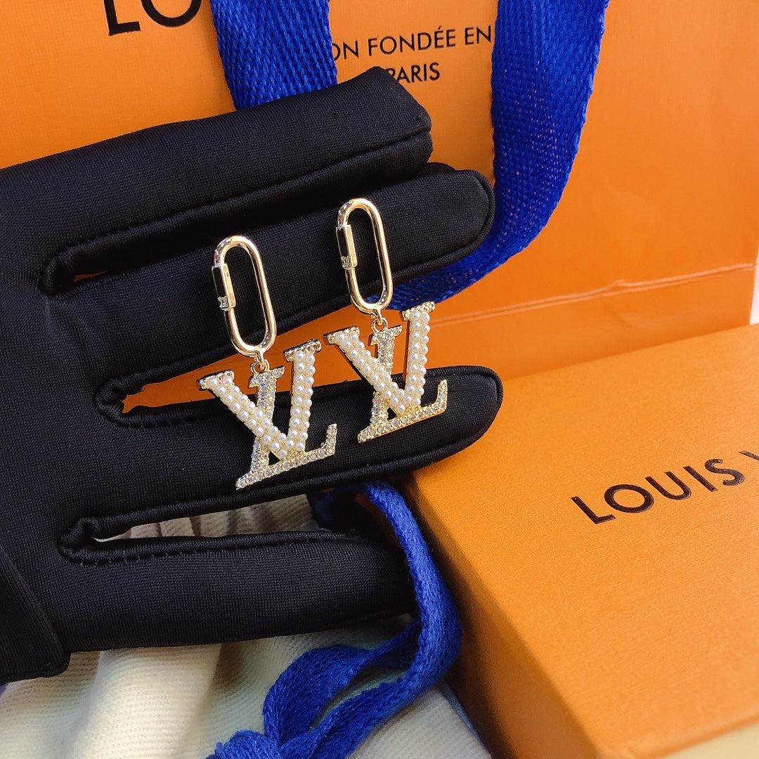 2025 Pearl and Diamond Drop Earrings