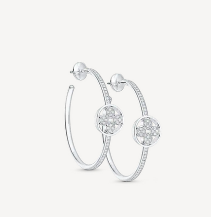 2025 Monogram Flower Diamond Earrings
