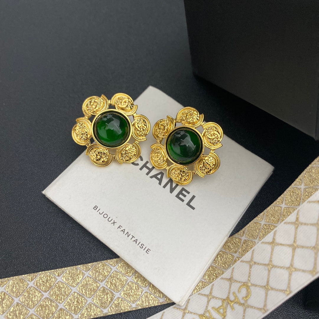 2025 New Emerald Stud Earrings