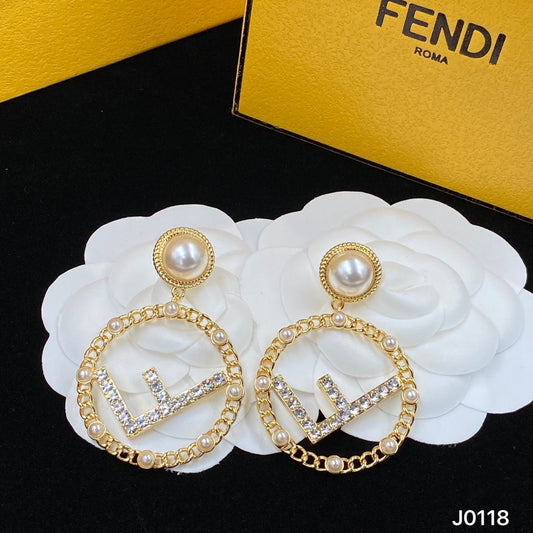 2025 Letter Pearl Earrings