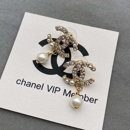 2025 Pearl Drop Diamond Earrings