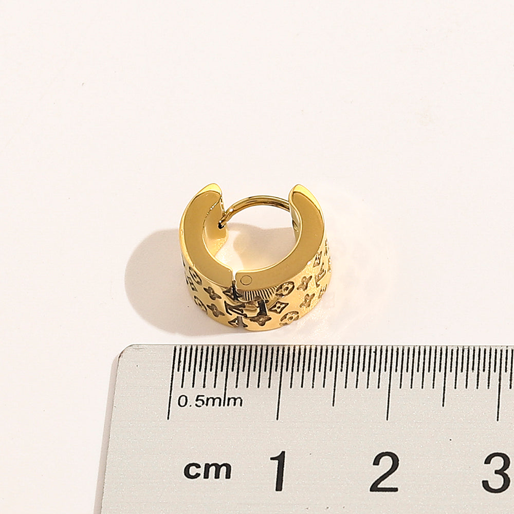 2025 Monogram Stamped Stud Earrings