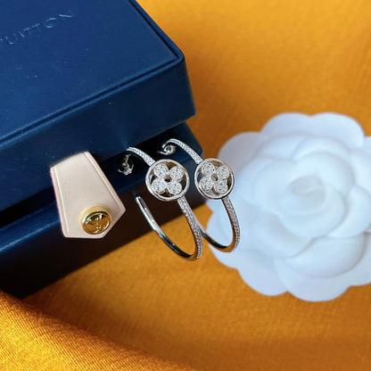 2025 Monogram Flower Diamond Earrings