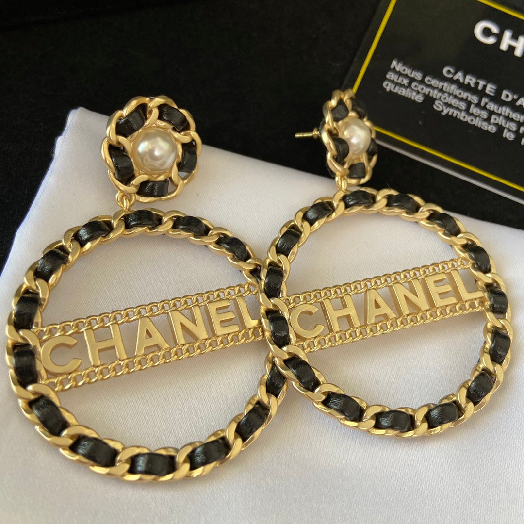 2025 Fashion Leather Cord Large Hoop Earrings