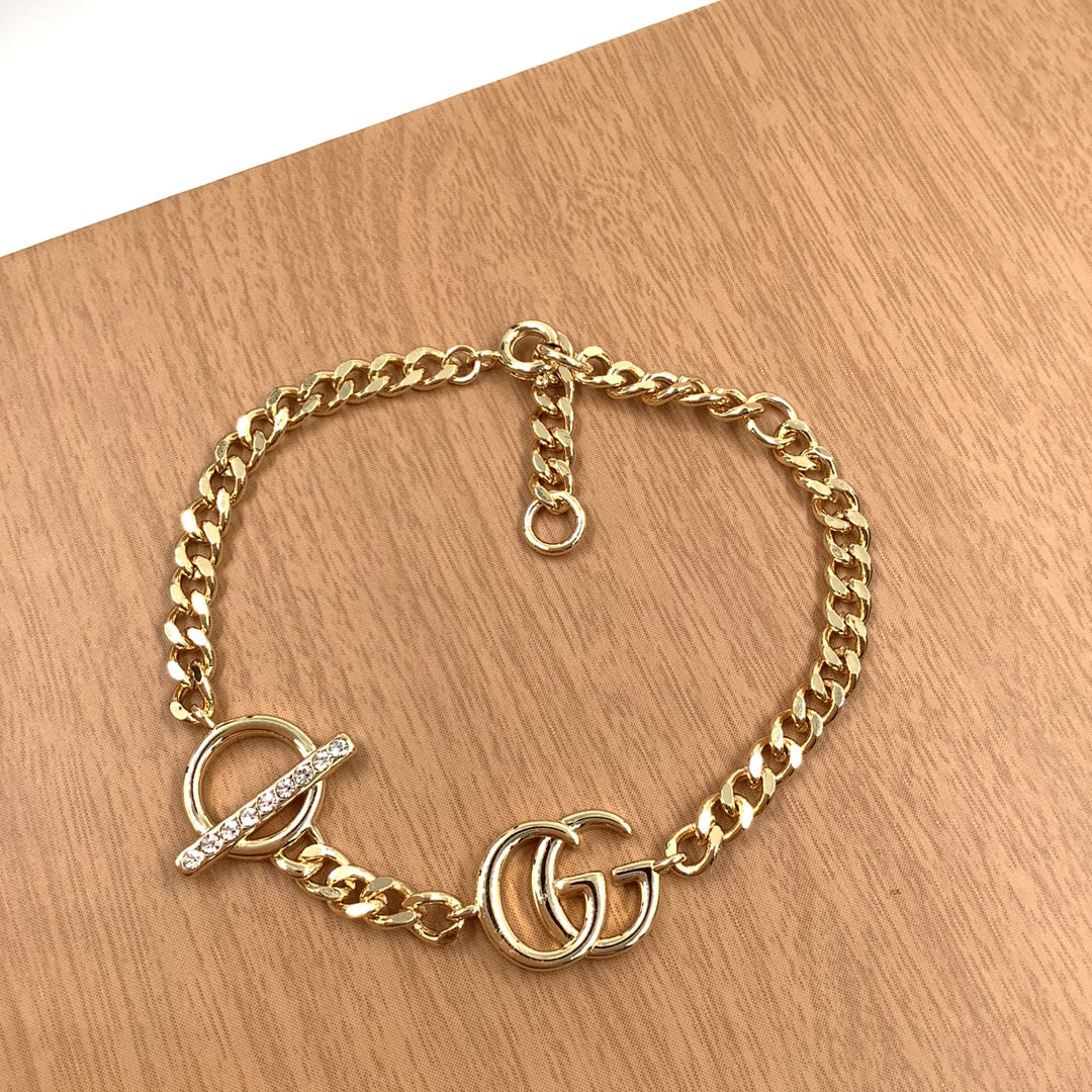 2025 Letter Chain Bracelet Necklace Set