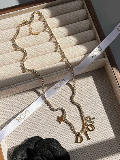 2025 Letters Star Charms Crystals Bracelet & Necklace